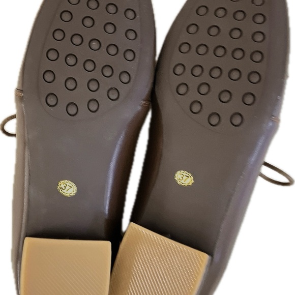 Women Square Toe Genuine Sheepskin Leather Loafers – Size 6.5– Chic Block Heel - Picture 4 of 4